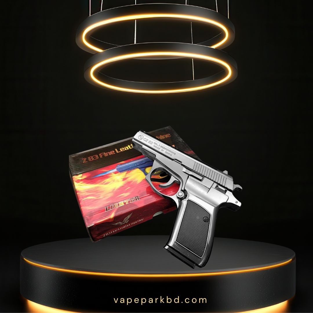 Z83 metal body gun lighter stand with cover